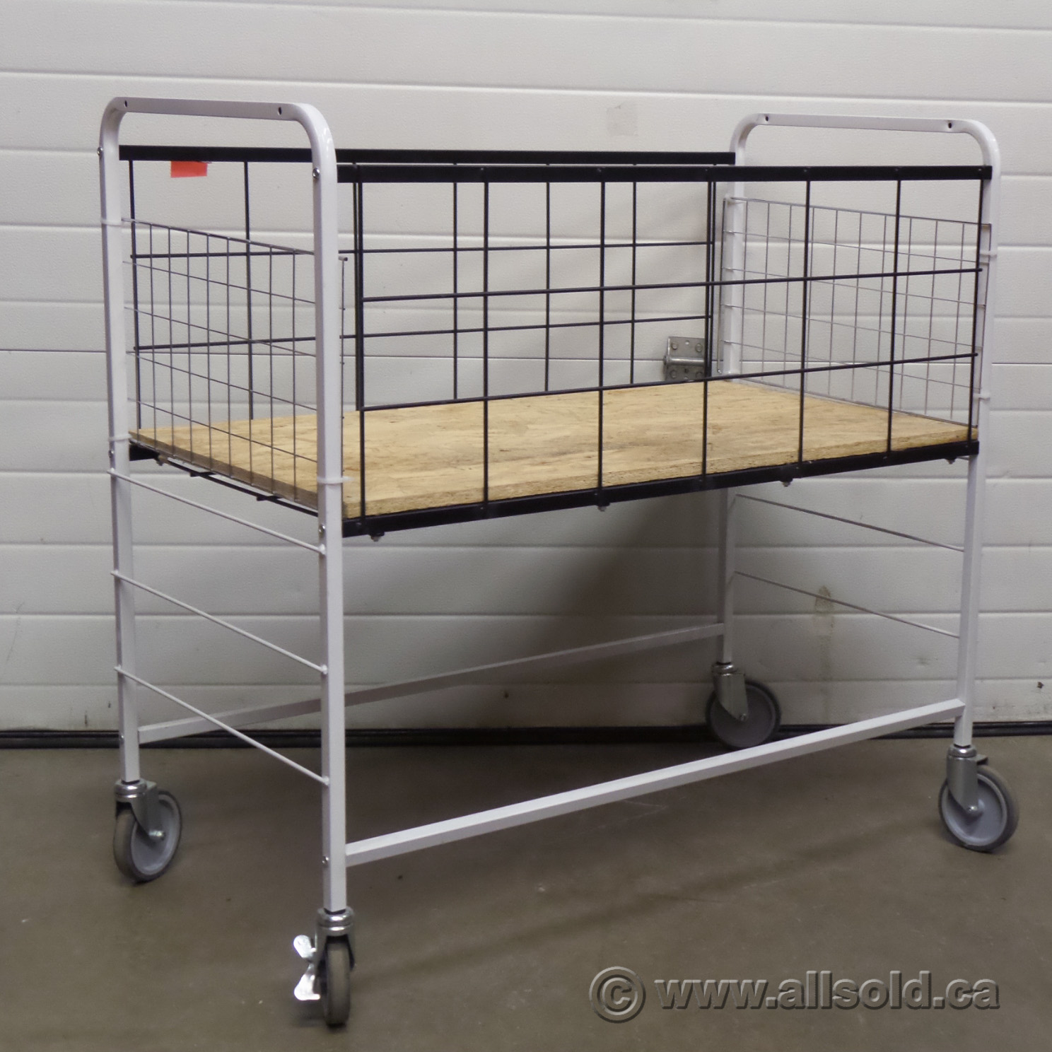 White Metal Rolling Mail File Cart Allsold.ca Buy & Sell Used Office Furniture Calgary